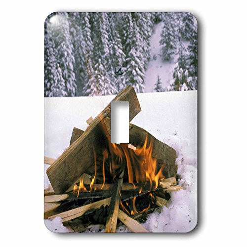 3dRose lsp-83203-1 Camping In Winter Snow Li06 Dfr0012 David R_ Frazier Single Toggle Switch
