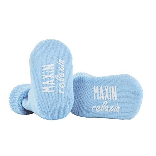 Stephan Baby Non-Skid Silly Socks with Cute Sayings Maxin Relaxin Fits 3-12 Months