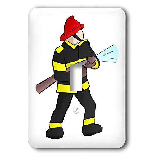 3dRose lsp-44807-1 Fireman In Gear With Firehose Toggle switch