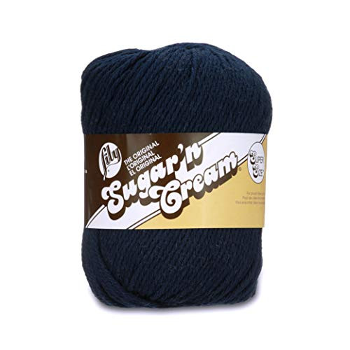 Spinrite Lily Sugarn Cream Super Size Yarn Bright Navy