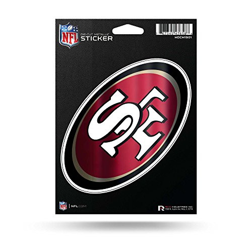 NFL Rico Industries Die Cut Metallic Sticker San Francisco 49ers
