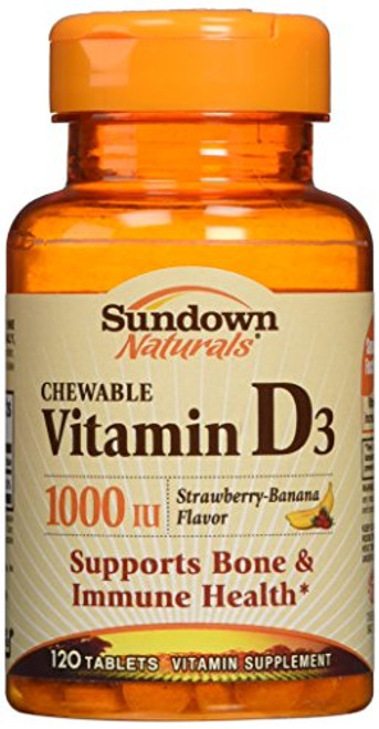 Sundown Naturals Vitamin D3 1000 Iu 120 Chewable Tablets