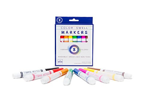 Color Swell Washable Markers with 8 Vibrant Colors are Perfect for Teachers Kids Parties and Classrooms