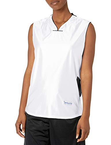 Intensity Womens Chevron Dazzle Basketball Jersey WhiteBlack XX-Large