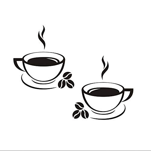 Fung 1 pcs Stickers Wall Stickers Coffee Cups Stickers Art Sticker Kitchen Wall Stickers Wall Decal Cafe Tea Wall Stickers for Home Pub Cafe Decor
