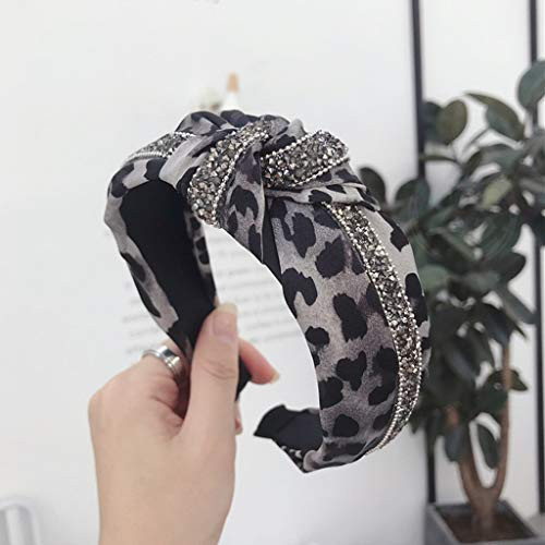 MHDGG Headbands for Women Knotted Headbands Rhinestone Diamond Turban Headbands for Women Wide Headbands for Women Vintage Hairband Hair Hoops Hair AccessoriesLeopard Gray MHDGG Headbands for Women Knotted Headbands Rhinestone Diamond Turban Headbands for Women Wide Headbands for Women Vintage Hairband Hair Hoops Hair AccessoriesLeopard Gray