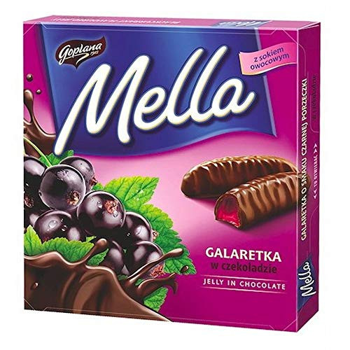 Jutrzenka MELLA Cocolate Coated Blackcurrant Jelly 6_7oz Jutrzenka MELLA Cocolate Coated Blackcurrant Jelly 6_7oz