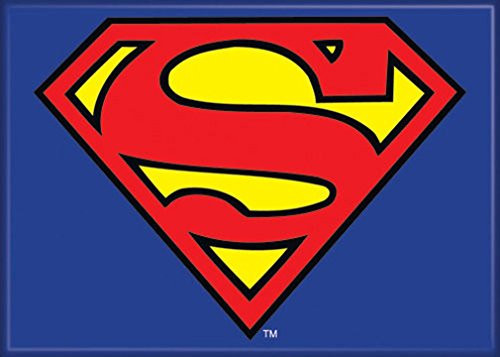 Ata-Boy DC Comics Classic Superman Logo 2_5 x 3_5 Magnet for Refrigerators and Lockers