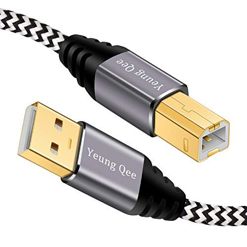 Printer Cable 5ft1_5m Yeung Qee High Speed USB 2_0 A Male to Type B Male Printer Scanner Cable Cord Compatible with HP Canon Epson Dell Brother Lexmark Xerox Samsung etc