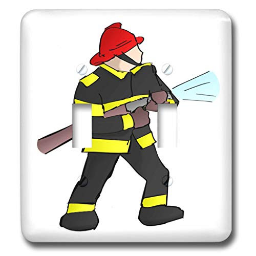 3dRose lsp-44807-2 Fireman In Gear With Firehose Toggle Switch