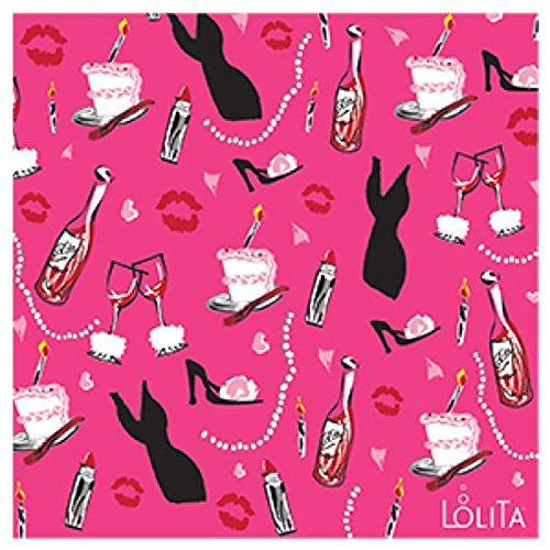 C.R. Gibson 20 Count, 3-Ply, Paper Beverage Napkin, Measures 5" x 5" - Merry