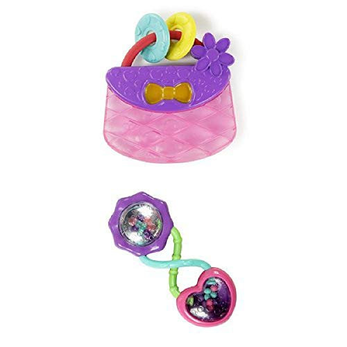 Bright Starts Pretty in Pink Carry Teethe Purse   Bright Starts Rattle and Shake Barbell Rattle Pretty in Pink