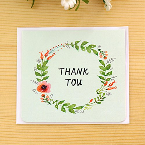 Thank You Cards Floral Flower Greeting Cards Blank Greeting Cards Note Cards with Envelopes 12pcs thank you