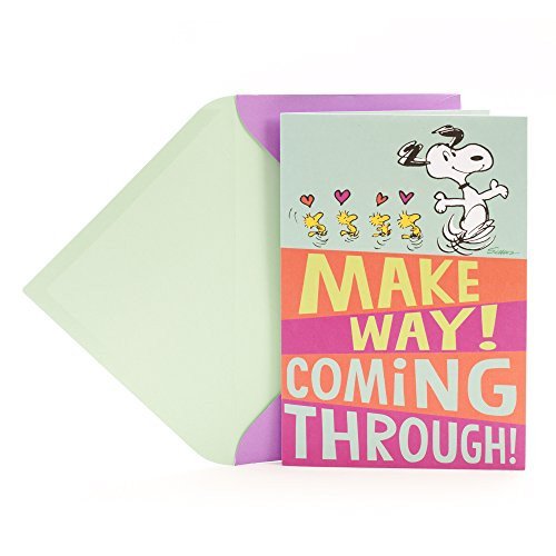 Hallmark Funny Peanuts Greeting Card for Mom Birthday and Mother's Day (Snoopy Hugs and Kisses for You)