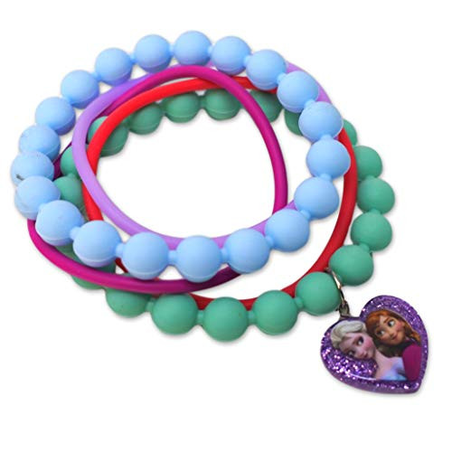 Disney Frozen Bracelet Set for Girls with Anna and Elsa Charm