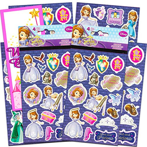Sofia the First Stickers Party Favors Set -- Bundle Includes 8 Sheets of Princess Sofia Stickers with Door Hanger Sofia the First Party Favors