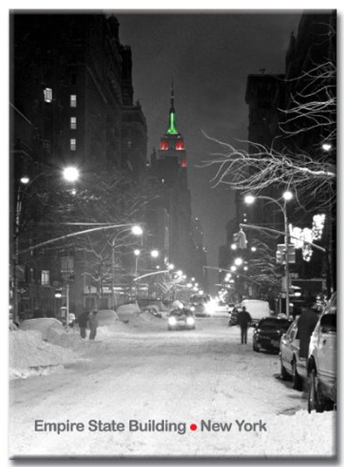 Empire State Building Christmas Lights - New York City Christmas Photo Souvenir Refrigerator Magnet - NYC Fridge Magnets Empire State Building Christmas Lights - New York City Christmas Photo Souvenir Refrigerator Magnet - NYC Fridge Magnets