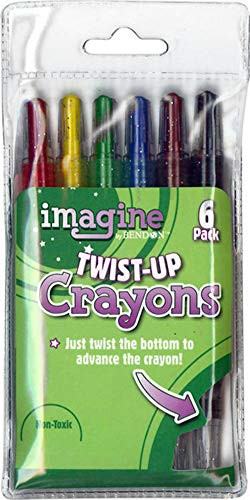 Imagine 354889 Twist-Up Crayons Assorted Colors 6 Pack