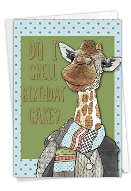 NobleWorks - Giraffe Birthday Card with Envelope - Funny Animal Humor Notecard with Envelope for Kids - Giraffe Nose C3642BDG NobleWorks - Giraffe Birthday Card with Envelope - Funny Animal Humor Notecard with Envelope for Kids - Giraffe Nose C3642BDG