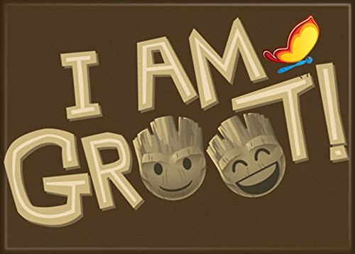 Ata-Boy Marvel Guardians of the Galaxy 'I am Groot' 3.5" x 2.5" Magnet for Refrigerators and Lockers