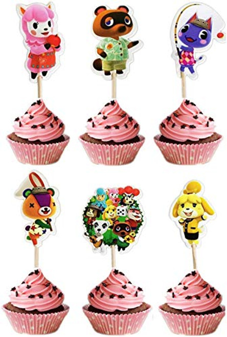 Animal Crossing Cupcake Toppers Party Supplies Game Party Cupcake Mini Cake Decorations Perfect for Birthday Party 6 Style set of 24 Animal Crossing Cupcake Toppers Party Supplies Game Party Cupcake Mini Cake Decorations Perfect for Birthday Party 6 Style set of 24