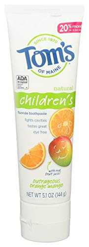 Toms of Maine Anticavity Fluoride Childrens Toothpaste - Outrageous Orange and Mango 5_1 Ounce