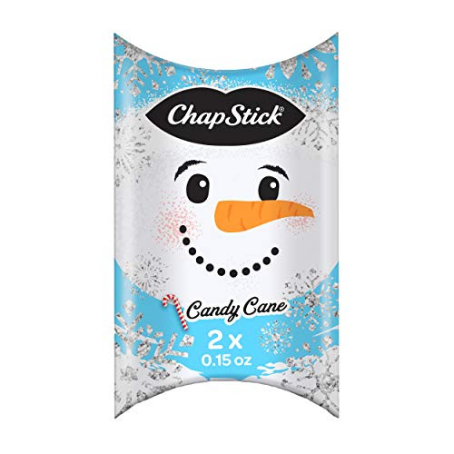 Chapstick Holiday Snowman Candy Cane Lip Balm Gift Set Christmas Stocking Stuffer - 0_15 Oz Pack of 2