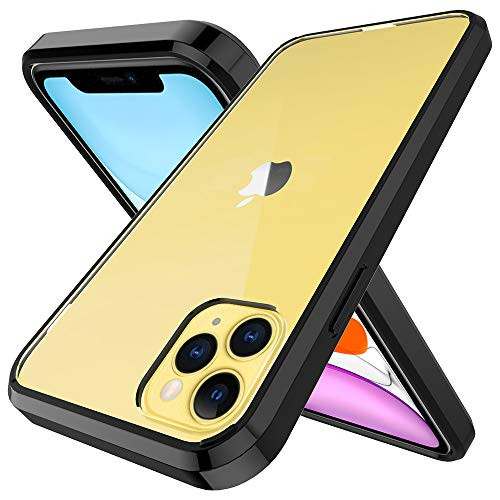 iPhone 11 Pro Case Raysmark Shock-Absorption Air Hybrid Slim Fit Shockproof Anti-Drop Crystal TPU Bumper  Clear Hard Back Protective Case Cover Compatible for iPhone 11 Pro 5_8 Black