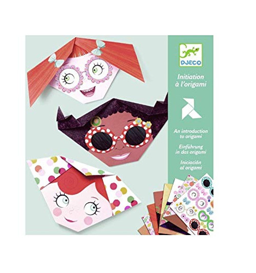 DJECO Pretty Faces Origami Paper Craft Kit  Level 1