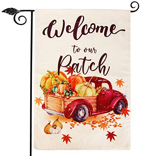 Fall Garden Flag 12_5 x 18 Inch Pumpkin Fall Leaves Thanksgiving Flag Double Sided Thanksgiving Garden Flag Autumn Yard Flag Outdoor Farmhouse Decorations Fall Garden Flag 12_5 x 18 Inch Pumpkin Fall Leaves Thanksgiving Flag Double Sided Thanksgiving Garden Flag Autumn Yard Flag Outdoor Farmhouse Decorations