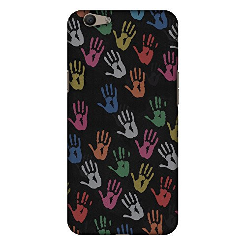 AMZER Slim Fit Handcrafted Designer Printed Hard Shell Case Back Cover for Oppo F1s - Color Palms