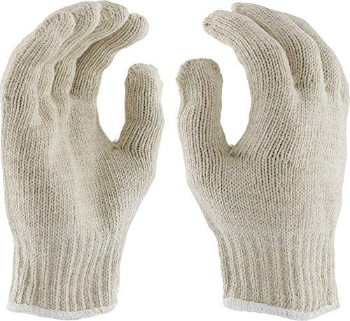West Chester 714S Extra Heavy Weight String Knit Poly Cotton, Large, White