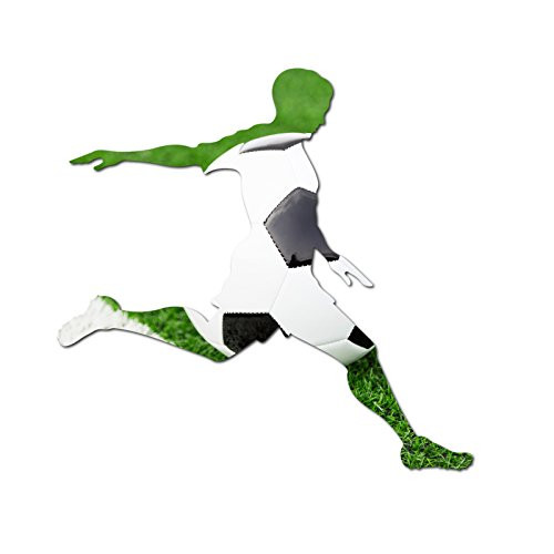 Decal Serpent Soccer Player Silhouette Color Vinyl Sports Car Laptop Sticker - 6