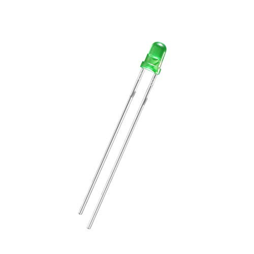 uxcell 3mm LED Diode Lights - 20pcs Green Lights Diodes DC 2-2_2V Bulb Lamps Light Emitting Diode