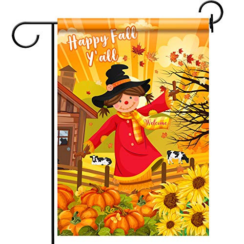 Welcome Fall House Flag Scarecrow Harvest Pumpkin Yard Decorations Fall Garden Flag Vertical Double Sided Autumn Flag Thanksgiving Burlap for Yard Outdoor Decor 12_5 x 18 Inch Welcome Fall House Flag Scarecrow Harvest Pumpkin Yard Decorations Fall Garden Flag Vertical Double Sided Autumn Flag Thanksgiving Burlap for Yard Outdoor Decor 12_5 x 18 Inch