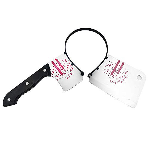 Halloween Bloody Cleaver Headband Shellvcase Halloween Cleaver Through Head Zombie Party Accessories Halloween Bloody Horror Haunted House Props Cosplay Accessory
