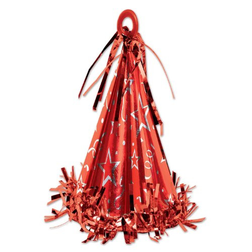 Beistle 50803-R Cone Hat Balloon Weight, 6-Ounce, Red