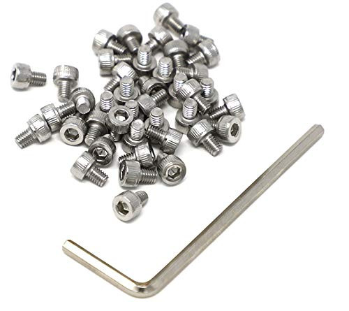 iExcell 100 Pcs M3 x 4 mm Stainless Steel 304 Hex Socket Head Cap Screws Hex Key Wrench Kit