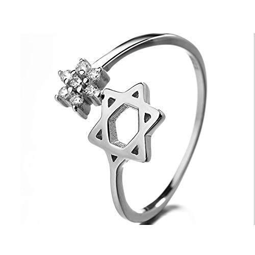 Zircon 18K GoldSilver Plated 925 Sterling Silver Adjustable Rings Statement Ring Finger Jewelry for Women and Girls Open Ring silver Zircon 18K GoldSilver Plated 925 Sterling Silver Adjustable Rings Statement Ring Finger Jewelry for Women and Girls Open Ring silver