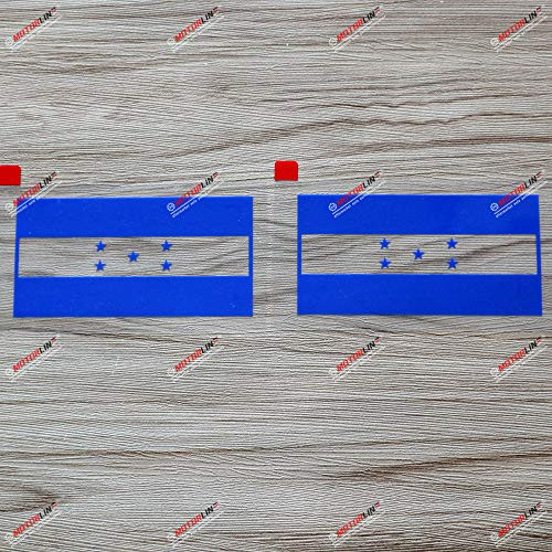 2X Blue 4 Inches Honduras Honduran Flag Decal Vinyl Sticker Car Laptop Window Die Cut Style no bkgrd