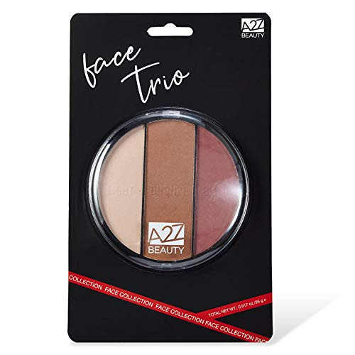 A2Z Beauty Beauty Face Trio Highlighter Bronzer Blush 3 Count