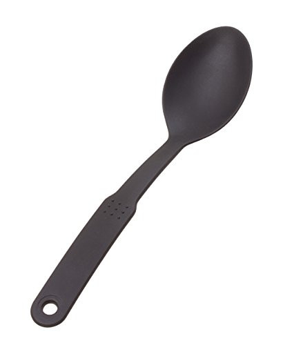 Crestware NY8 Nylon Solid Spoon, 12", Black