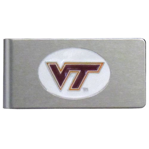 NCAA Siskiyou Sports Mens Virginia Tech Hokies Brushed Metal Money Clip One Size Team Color NCAA Siskiyou Sports Mens Virginia Tech Hokies Brushed Metal Money Clip One Size Team Color
