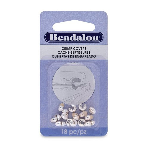 Artistic Wire Beadalon Crimp Cover 6mm Nickel Free Silver Plated 18-Piece