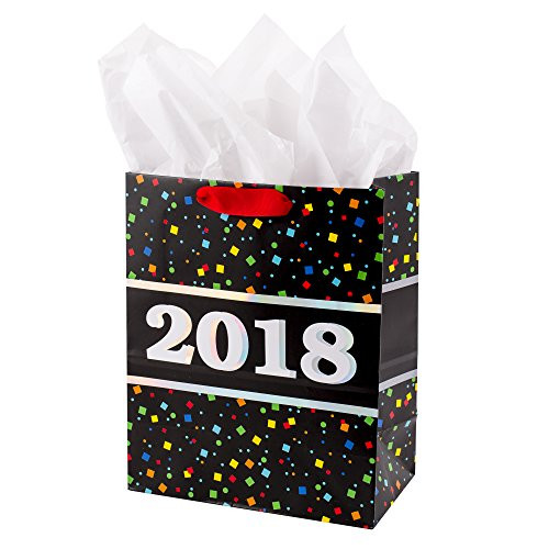 Hallmark Large Graduation Gift Bag With Tissue Paper (Class of 2018 Colorful Confetti Foil) Hallmark Large Graduation Gift Bag With Tissue Paper (Class of 2018 Colorful Confetti Foil)