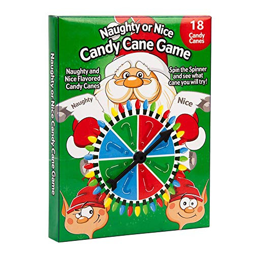 Flix 1 Box Naughty or Nice Candy Cane Game - 18pc Flavored Holiday Candy Canes - Net Wt_ 2_53 oz