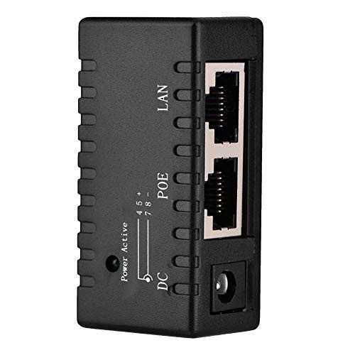 Yosoo Health Gear POE Splitter Adapter POE Injector Power Over Ethernet Injector Adapter for LAN NetworkBlack