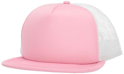 Marky G Apparel 5-Panel Foam Front Trucker Cap MARKYG-BX030-PINK OS PinkWhite One