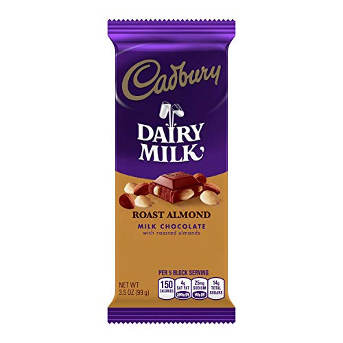 CADBURY DAIRY MILK Roast Almond Milk Chocolate Bar 3_5 Ounce