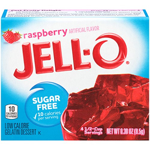 JELL-O Raspberry Sugar Free Gelatin Dessert Mix 0_30 Oz Box